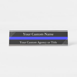Porte-nom Pour Bureau Étoiles minces de Blue Line