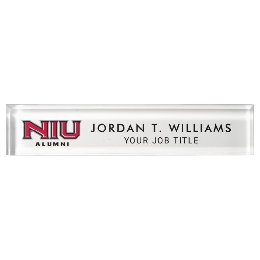 Porte-nom Pour Bureau Étudiant de la NIU (Devant)