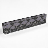 Porte-nom Pour Bureau Éventail Violet Élégant