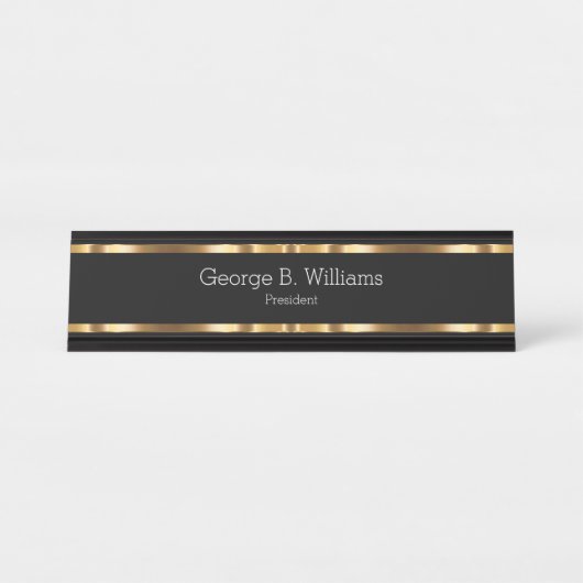 Porte-nom Pour Bureau Exécutif de bureau classique (Devant)