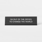 Porte-nom Pour Bureau Exécutif positif d'attitude de bureau (Devant)