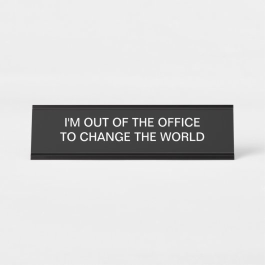 Porte-nom Pour Bureau Exécutif positif d'attitude de bureau (Devant)