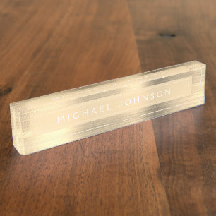 Porte-nom Pour Bureau Exécutif professionnel de luxe de la feuille d'or