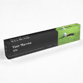 Porte-nom Pour Bureau Executive Monogram Golf Cadeau de bureau Nom Plaqu