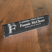 Porte-nom Pour Bureau F Faux Diamond Desk Plaque signalétique (Taille)