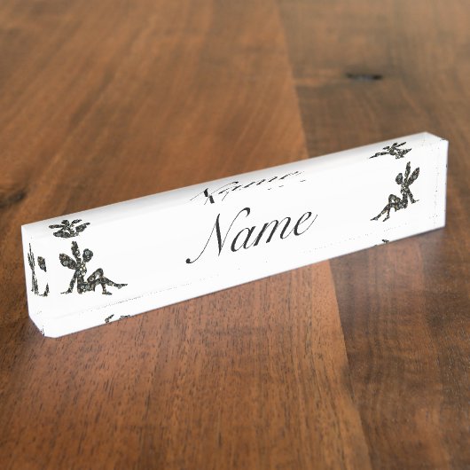 Porte-nom Pour Bureau Fairy Silhouette Thunder_Cove (Taille)
