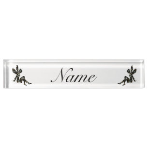 Porte-nom Pour Bureau Fairy Silhouette Thunder_Cove