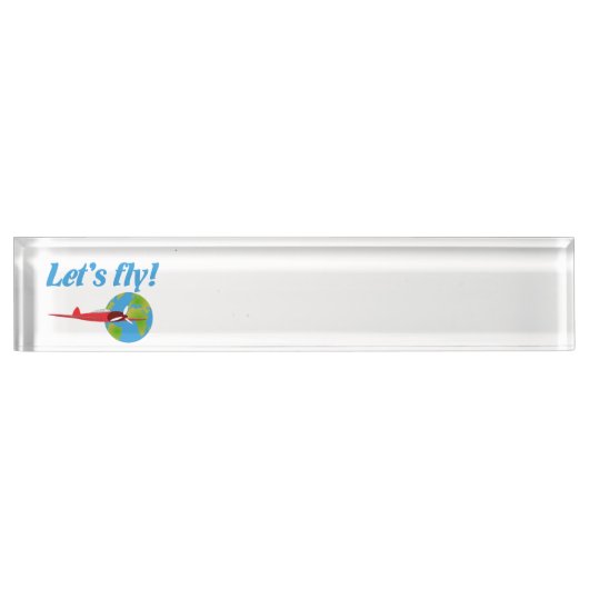 Porte-nom Pour Bureau Faisons voler (Devant)