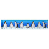 Porte-nom Pour Bureau Famille Penguin (Devant)
