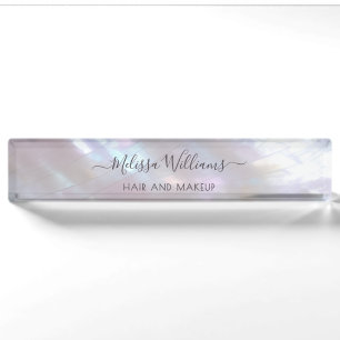 Porte-nom Pour Bureau FAUX Maquilleur Holographique