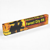 Porte-nom Pour Bureau FD Flames de Forest City