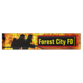 Porte-nom Pour Bureau FD Flames de Forest City (Devant)