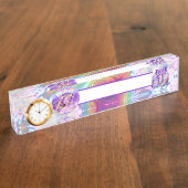 Porte-nom Pour Bureau fée du soleil pourpre (Taille)