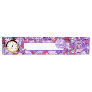 Porte-nom Pour Bureau fée du soleil pourpre