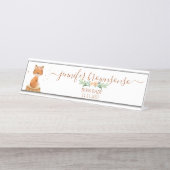 Porte-nom Pour Bureau Fête de bébé Forêt Enchantée (Devant)