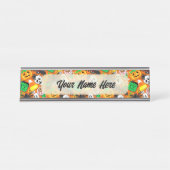 Porte-nom Pour Bureau Fête des Candies Éffrayantes d'Halloween (Devant)