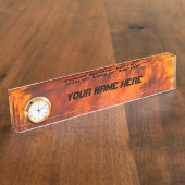 Porte-nom Pour Bureau Feu (Taille)