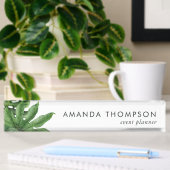 Porte-nom Pour Bureau Feuillage de verdure tropicale