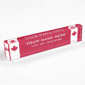 Porte-nom Pour Bureau Feuille d'érable canadienne