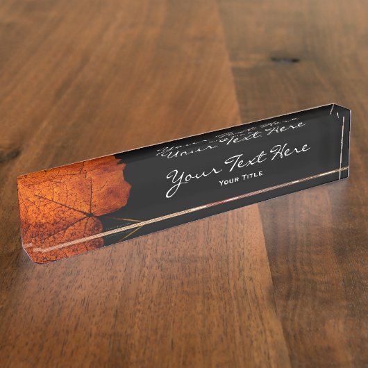 Porte-nom Pour Bureau Feuille majestueuse (Taille)