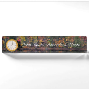 Porte-nom Pour Bureau Feuilles d'automne Couleur de la scène d'automne P