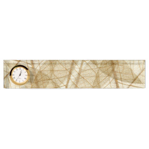 Porte-nom Pour Bureau Feuilles de dentelle de crème pâle rustique