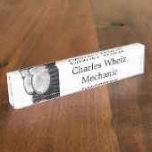 Porte-nom Pour Bureau Feux BMW vintages (Taille)