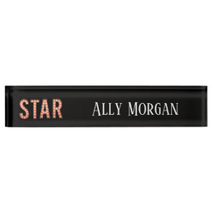 Porte-nom Pour Bureau Feux de marquis STAR personnalisés