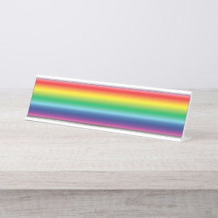Porte-nom Pour Bureau Fierté arc-en-ciel couleurs lgbtq lgbt gay Pannea