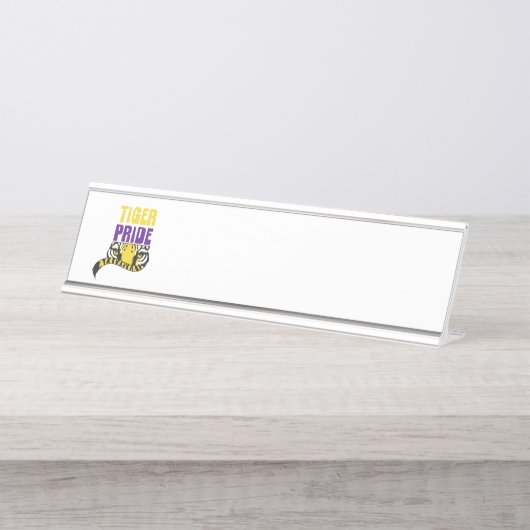 Porte-nom Pour Bureau Fierté de Tiger (Devant)