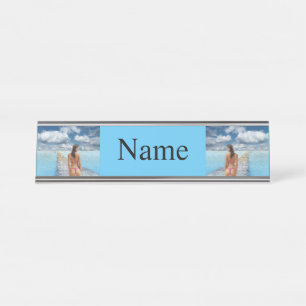 Porte-nom Pour Bureau Fille Bikini Thunder_Cove