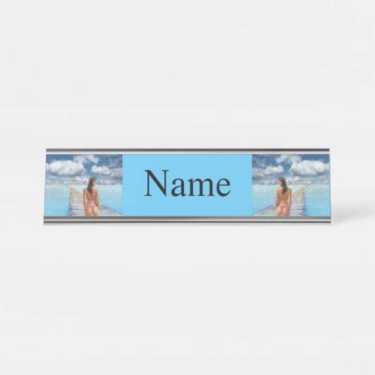 Porte-nom Pour Bureau Fille Bikini Thunder_Cove (Devant)