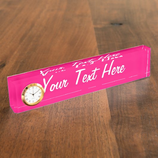 Porte-nom Pour Bureau Fille Fuchsia Arrière - plan sur mesure (Taille)
