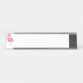 Porte-nom Pour Bureau Flamant rose rose (Devant)
