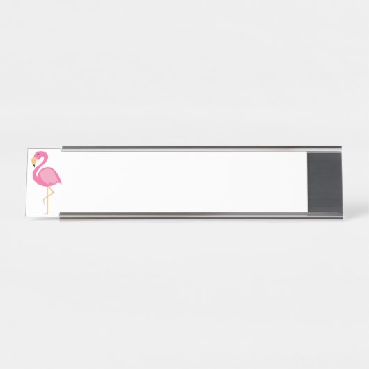 Porte-nom Pour Bureau Flamant rose rose (Devant)