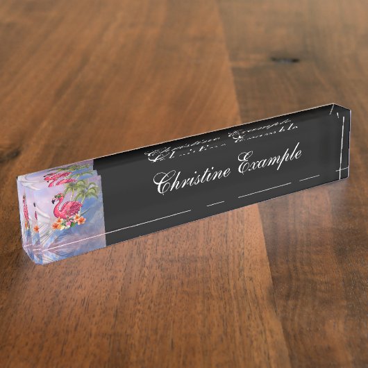Porte-nom Pour Bureau Flamingo (Taille)