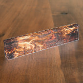 Porte-nom Pour Bureau Flamme orange (Taille)