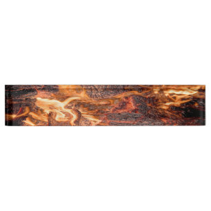 Porte-nom Pour Bureau Flamme orange