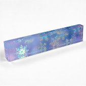 Porte-nom Pour Bureau Flèches de neige Iridescente
