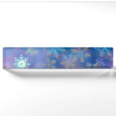 Porte-nom Pour Bureau Flèches de neige Iridescente (Devant)