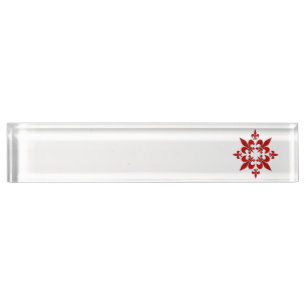 Porte-nom Pour Bureau Fleur de Lis
