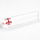 Porte-nom Pour Bureau Fleur de Lis