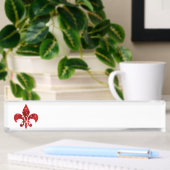 Porte-nom Pour Bureau Fleur de Lis