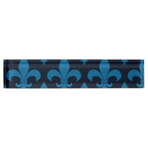 Porte-nom Pour Bureau Fleur de lis Motif Classic