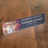 Porte-nom Pour Bureau Fleur de mer du Tibet | Plaque signalétique person (Taille)