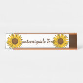 Porte-nom Pour Bureau Fleur jaune de tournesol (Devant)