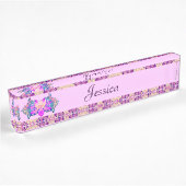 Porte-nom Pour Bureau Fleur Lotus