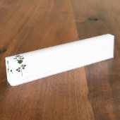 Porte-nom Pour Bureau Fleur rose noire (Taille)