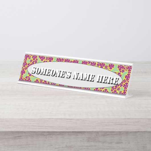 Porte-nom Pour Bureau Fleurs cardiaques par Kenneth Yoncich (Devant)