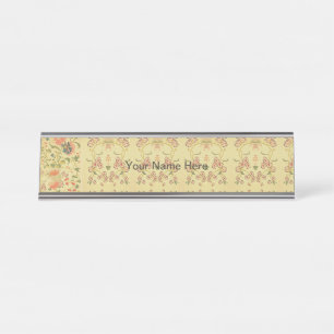 Porte-nom Pour Bureau Fleurs colorées Wonderland